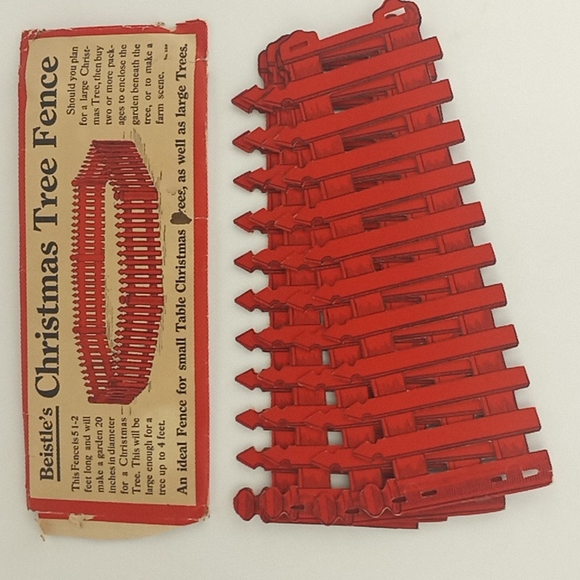 Vintage Holiday Vintage Beistle Die Cut Christmas Tree Fence Lot